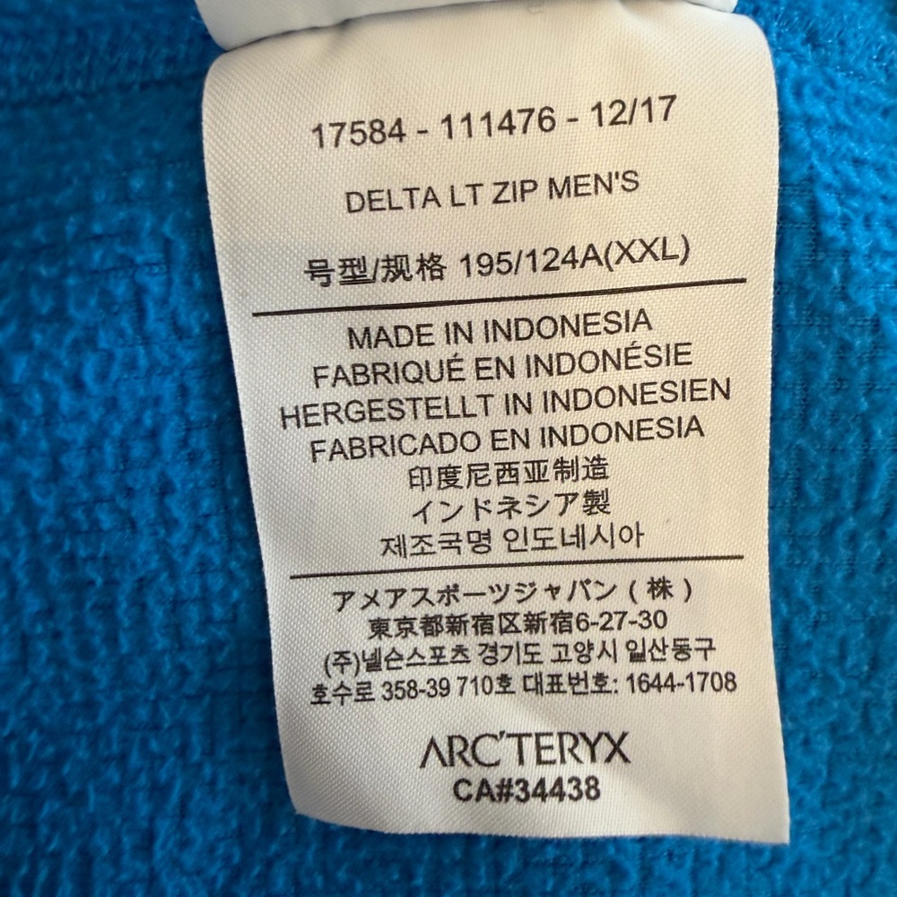 Arc’teryx Men’s Blue Polartec Quarter-Zip Pullover Size XXL - Picture 8 of 8